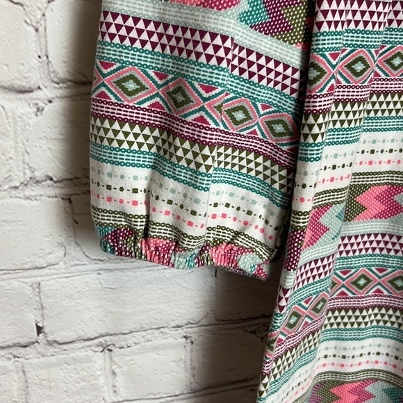 Tea Collection Catamarca Puff Sleeve Henley Dress - Picture 4 of 11